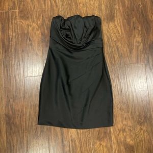 Express strapless black dress